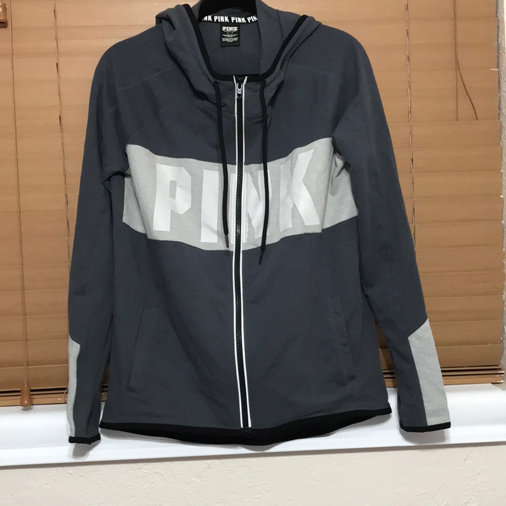 PINK zip up sweater